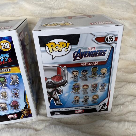 Funko Pop Marvel Figures Rocket and Ant Man in Box - Picture 6 of 10